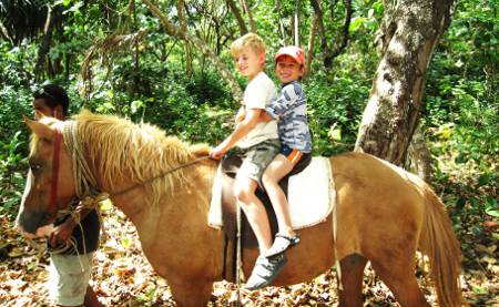 kids on a horse