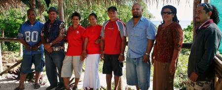 members of the 'Eua Ecotourism Association standing in the Hideaway resort